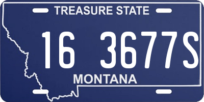 MT license plate 163677S