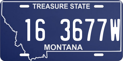 MT license plate 163677W