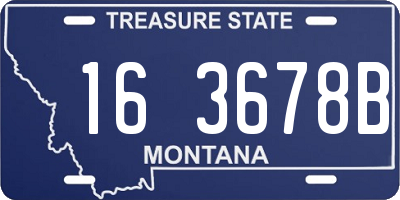MT license plate 163678B