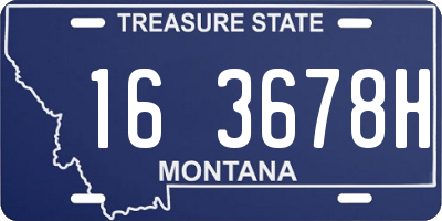 MT license plate 163678H