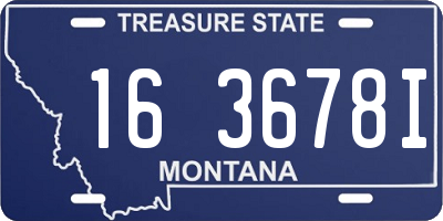 MT license plate 163678I