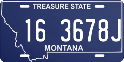 MT license plate 163678J