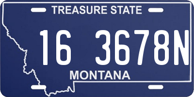 MT license plate 163678N