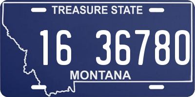 MT license plate 163678O