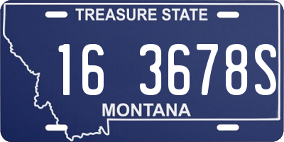 MT license plate 163678S