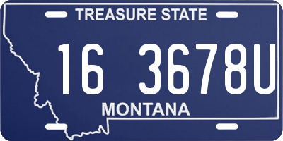 MT license plate 163678U