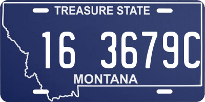 MT license plate 163679C