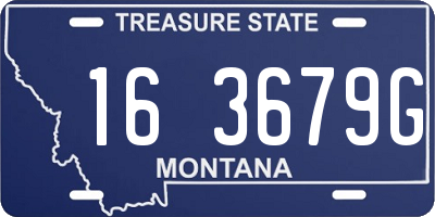 MT license plate 163679G