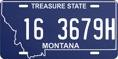 MT license plate 163679H
