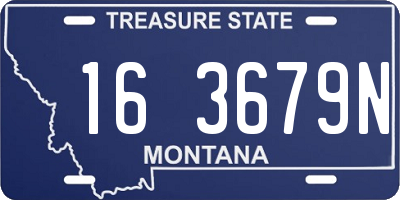 MT license plate 163679N