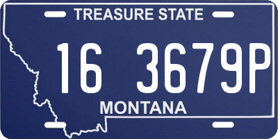 MT license plate 163679P