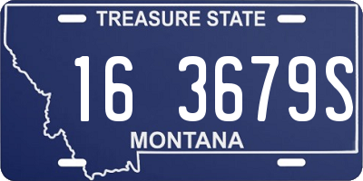 MT license plate 163679S