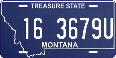 MT license plate 163679U