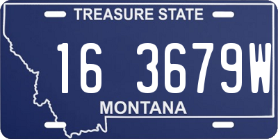 MT license plate 163679W
