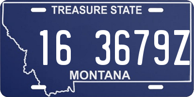 MT license plate 163679Z