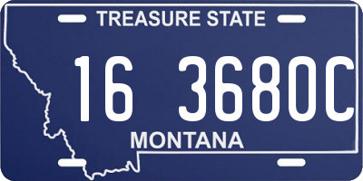 MT license plate 163680C