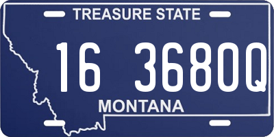 MT license plate 163680Q