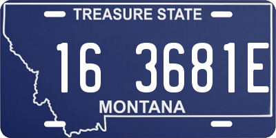 MT license plate 163681E