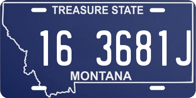 MT license plate 163681J