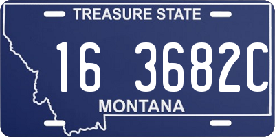 MT license plate 163682C