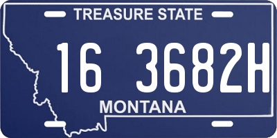 MT license plate 163682H