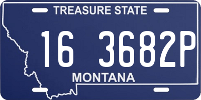 MT license plate 163682P