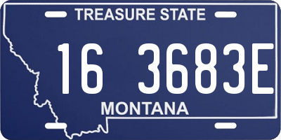 MT license plate 163683E