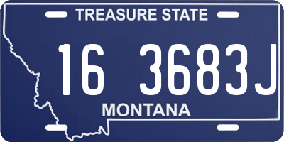 MT license plate 163683J