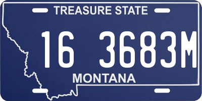 MT license plate 163683M