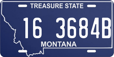 MT license plate 163684B