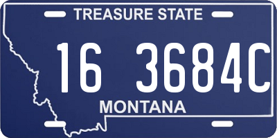 MT license plate 163684C