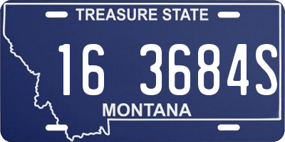 MT license plate 163684S