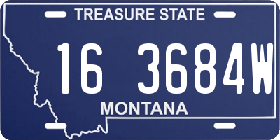 MT license plate 163684W