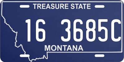 MT license plate 163685C