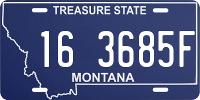 MT license plate 163685F