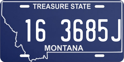 MT license plate 163685J
