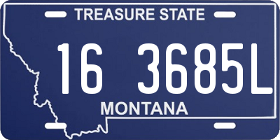 MT license plate 163685L