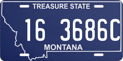 MT license plate 163686C