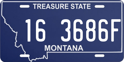 MT license plate 163686F