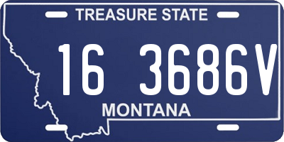 MT license plate 163686V