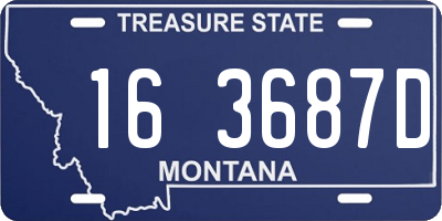 MT license plate 163687D