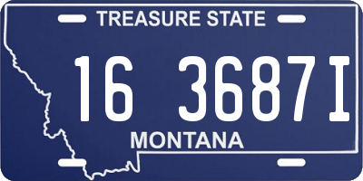 MT license plate 163687I