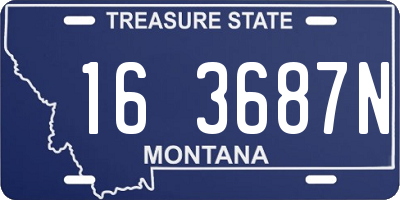 MT license plate 163687N