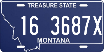 MT license plate 163687X