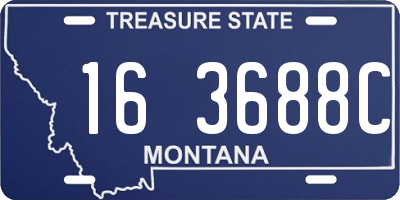 MT license plate 163688C