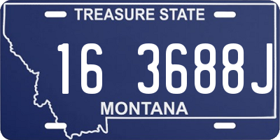 MT license plate 163688J