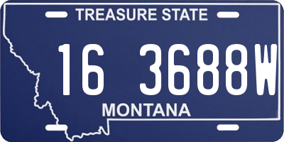 MT license plate 163688W