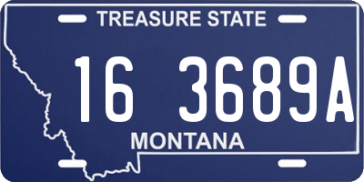 MT license plate 163689A