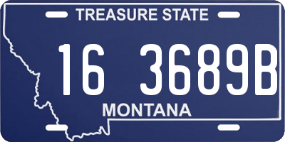 MT license plate 163689B