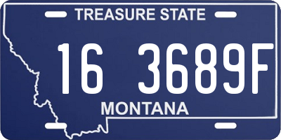 MT license plate 163689F